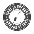 Made in Grenada Symbol. Silhouette Icon Map. Design Grunge Vector. Product Export Seal.