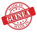 Made in Guinea red rubber stamp