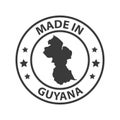 Made in Guyana icon. Stamp sticker. Vector illustration Royalty Free Stock Photo