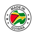 Made in Guyana icon. Stamp sticker. Vector illustration Royalty Free Stock Photo