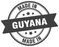 Made in Guyana round sign. Made in Guyana stamp Royalty Free Stock Photo