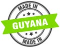 Made in Guyana round sign. Made in Guyana stamp Royalty Free Stock Photo