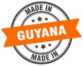Made in Guyana round sign. Made in Guyana stamp Royalty Free Stock Photo