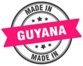 Made in Guyana round sign. Made in Guyana stamp Royalty Free Stock Photo