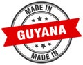 Made in Guyana round sign. Made in Guyana stamp Royalty Free Stock Photo