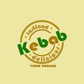 Vector illustration of food kebab creative logo design