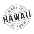 Made in Hawaii Stamp Design Vector Art Tourism Souvenir Round Seal Badge National Product.