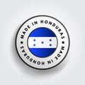Made in Honduras text emblem badge, concept background