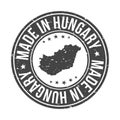 Made in Hungary Map. Quality Original Stamp. Design Vector Art Seal Badge Illustration.