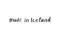 Made in Iceland handwritten calligraphic