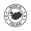 Made in Iceland icon. Stamp sticker. Vector illustration