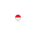Made in Indonesia, Indonesian flag icon logo vector