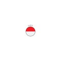 Made in Indonesia, Indonesian flag icon logo vector