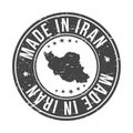 Made in Iran Map. Quality Original Stamp Design. Vector Art Seal Badge Illustration.