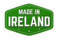 Made in Ireland label or sticker