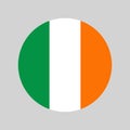 made in Ireland, round with irish national flag colors, circle vector icon Royalty Free Stock Photo