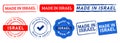 made in israel red and blue color stamp label sticker sign mark product industry