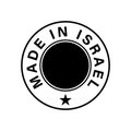 Made in Israel round vector icon