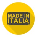 Made in Italia icon with long shadow