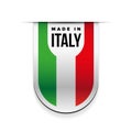 Made in Italy flag ribbon Royalty Free Stock Photo