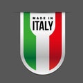 Made in Italy flag ribbon Royalty Free Stock Photo