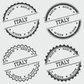 Made in Italy insignia stamp isolated on white. Royalty Free Stock Photo