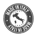 Made in Italy Quality Map Original Stamp. Design Vector Art Seal Badge illustration. Royalty Free Stock Photo