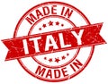 made in Italy red round stamp Royalty Free Stock Photo