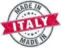 Made in Italy red round stamp Royalty Free Stock Photo