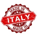 Made in Italy red stamp Royalty Free Stock Photo