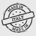 Made in Italy rubber stamp isolated on white. Royalty Free Stock Photo