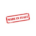 MADE IN ITALY stamp sign text red. Royalty Free Stock Photo