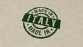 Made in Italy stamp and stamping