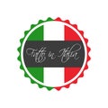 Made in Italy symbol, In the Italian language - Fatto in Italia