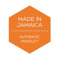 Made in Jamaica label on white