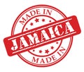 Made in Jamaica red rubber stamp