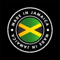 Made in Jamaica text emblem stamp, concept background