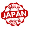 Made in Japan sign or stamp