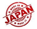 Made in japan stamp 3d illustration