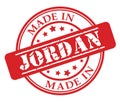 Made in Jordan red rubber stamp Royalty Free Stock Photo