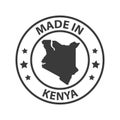 Made in Kenya icon. Stamp sticker. Vector illustration