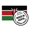 Made in Kenya label on white