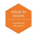 Made in Kenya label on white