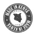 Made in Kenya Map Quality Original Stamp. Design Vector Art Seal Badge Illustration.