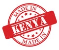 Made in Kenya red rubber stamp