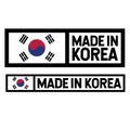 Made in Korea label on white Royalty Free Stock Photo