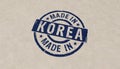 Made in Korea stamp and stamping