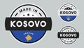 Made in Kosovo collection for label, stickers, badge or icon.