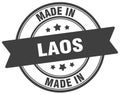 Made in Laos round sign. Made in Laos stamp Royalty Free Stock Photo