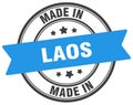 Made in Laos round sign. Made in Laos stamp Royalty Free Stock Photo